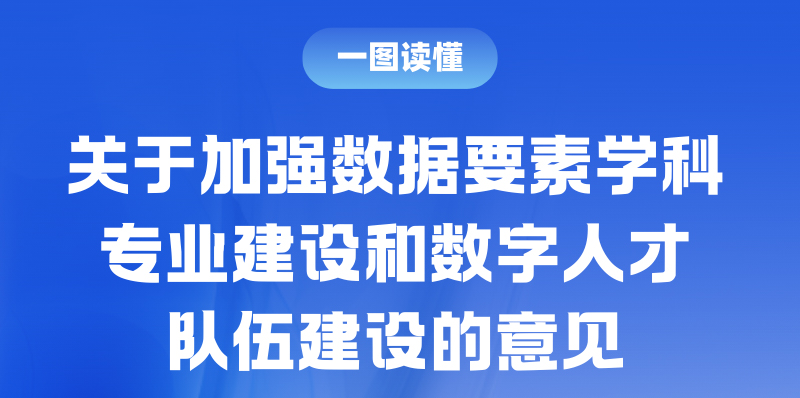 一图读懂 | 关于加强数据要素学科专业建设和数字人才队伍建设的意见